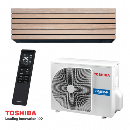Инверторен климатик Toshiba Super Daiseikai 10 WOOD RAS-B10S4KVDG-E / RAS-10S4AVPG-E
