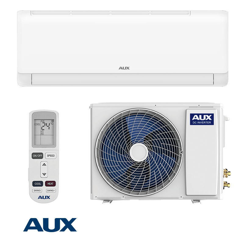 Инверторен климатик AUX New-Q ASW-H12C5B4/QCR3DI-C0, 12000 BTU, 25 м2, A++, R-32, Бял