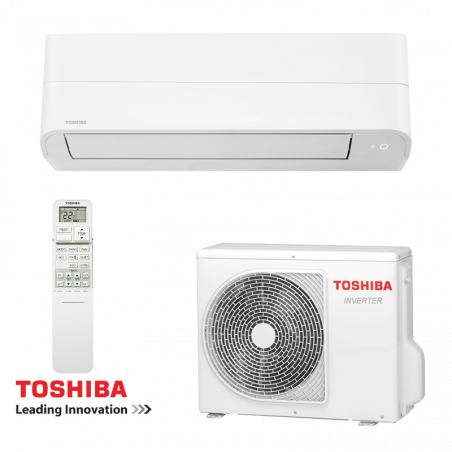 Инверторен климатик Toshiba Essento RAS-B10B2KV2G-E + RAS-10B2AVG-E2, 10000 BTU, 21 м2, А++, R-32, Бял