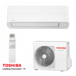 Инверторен климатик Toshiba Essento RAS-B13B2KV2G-E + RAS-13B2AVG-E2, 13000 BTU, 23 м2, А++, R-32, Бял