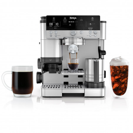 Кафеавтомат 3в1 Ninja Luxe Café Premier ES601, 1650W, 15 bar, 2л, Barista Assist, Безконтактно текстуриране, 4 режима, 3 темп. настройки, Инокс/черен