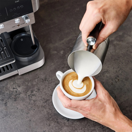 Кафеавтомат 3в1 Ninja Luxe Café Premier ES601, 1650W, 15 bar, 2л, Barista Assist, Безконтактно текстуриране, 4 режима, 3 темп. настройки, Инокс/черен
