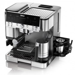Кафеавтомат 3в1 Ninja Luxe Café Premier ES601, 1650W, 15 bar, 2л, Barista Assist, Безконтактно текстуриране, 4 режима, 3 темп. настройки, Инокс/черен