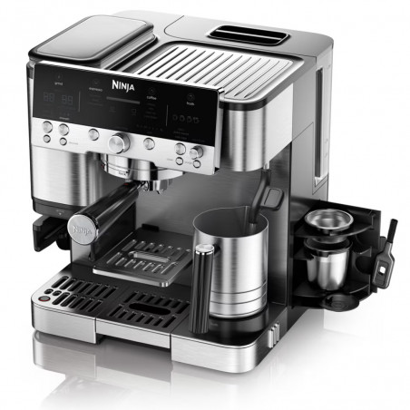 Кафеавтомат 3в1 Ninja Luxe Café Premier ES601, 1650W, 15 bar, 2л, Barista Assist, Безконтактно текстуриране, 4 режима, 3 темп. настройки, Инокс/черен