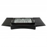 Електрическа скара на стойка Zilan ZLN 3789, 2400W, 43х28 см, Ветрозащита, Регулиране на решетката, Черен