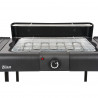 Електрическа скара на стойка Zilan ZLN 3789, 2400W, 43х28 см, Ветрозащита, Регулиране на решетката, Черен