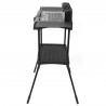 Електрическа скара на стойка Zilan ZLN 3789, 2400W, 43х28 см, Ветрозащита, Регулиране на решетката, Черен