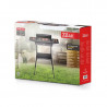 Електрическа скара на стойка Zilan ZLN 3789, 2400W, 43х28 см, Ветрозащита, Регулиране на решетката, Черен