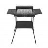 Електрическа скара на стойка Zilan ZLN 3789, 2400W, 43х28 см, Ветрозащита, Регулиране на решетката, Черен