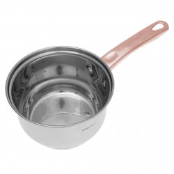 Комплект тенджери и тиган Kinghoff KH 1765, 12 ч, Индукция, Инокс/розово злато