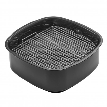 Фритюрник с горещ въздух и грил 5в1 Ninja Foodi Smart EG351EU, 1760W, 5.7 л, До 4 порции, 5 режима, Cyclonic Air, Smart Cook, Керамично покритие, Черен/инокс