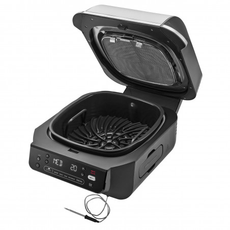 Фритюрник с горещ въздух и грил 5в1 Ninja Foodi Smart EG351EU, 1760W, 5.7 л, До 4 порции, 5 режима, Cyclonic Air, Smart Cook, Керамично покритие, Черен/инокс
