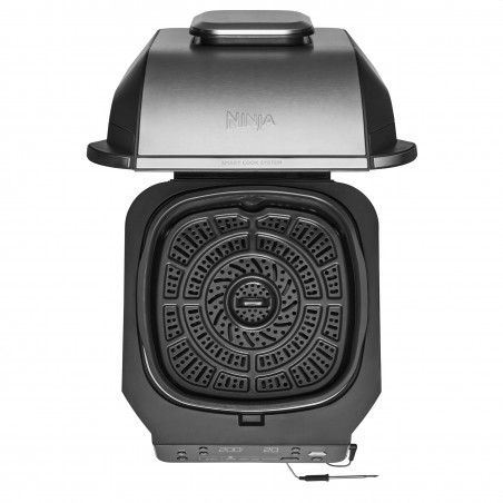 Фритюрник с горещ въздух и грил 5в1 Ninja Foodi Smart EG351EU, 1760W, 5.7 л, До 4 порции, 5 режима, Cyclonic Air, Smart Cook, Керамично покритие, Черен/инокс