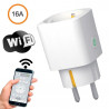Преходник за контакт OEM, SMART, WiFi, 16А, 2.4Ghz, 1T1R, Мониторинг на електроенергията, Бял
