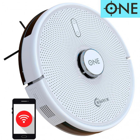 Прахосмукачка робот MAGNUM ONE, 30 W, 2700 Pa, 3-степенна филтрация, Wi-Fi, Гласов контрол, Бял