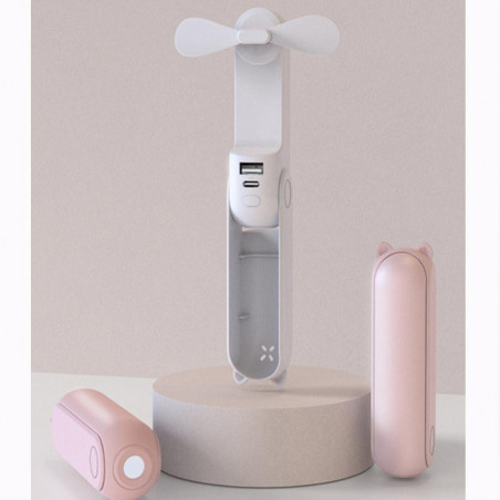 Вентилатор, фенерче и преносима батерия 3в1 Thermo Xiaomi, 4х3.3х12 см, Бял