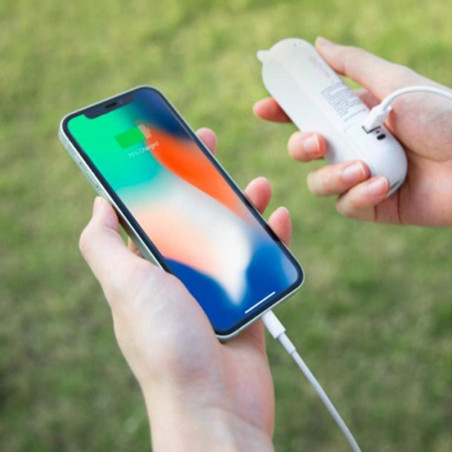 Вентилатор, фенерче и преносима батерия 3в1 Thermo Xiaomi, 4х3.3х12 см, Бял