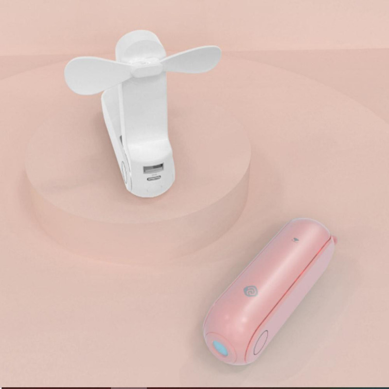 Вентилатор, фенерче и преносима батерия 3в1 Thermo Xiaomi, 4х3.3х12 см, Бял