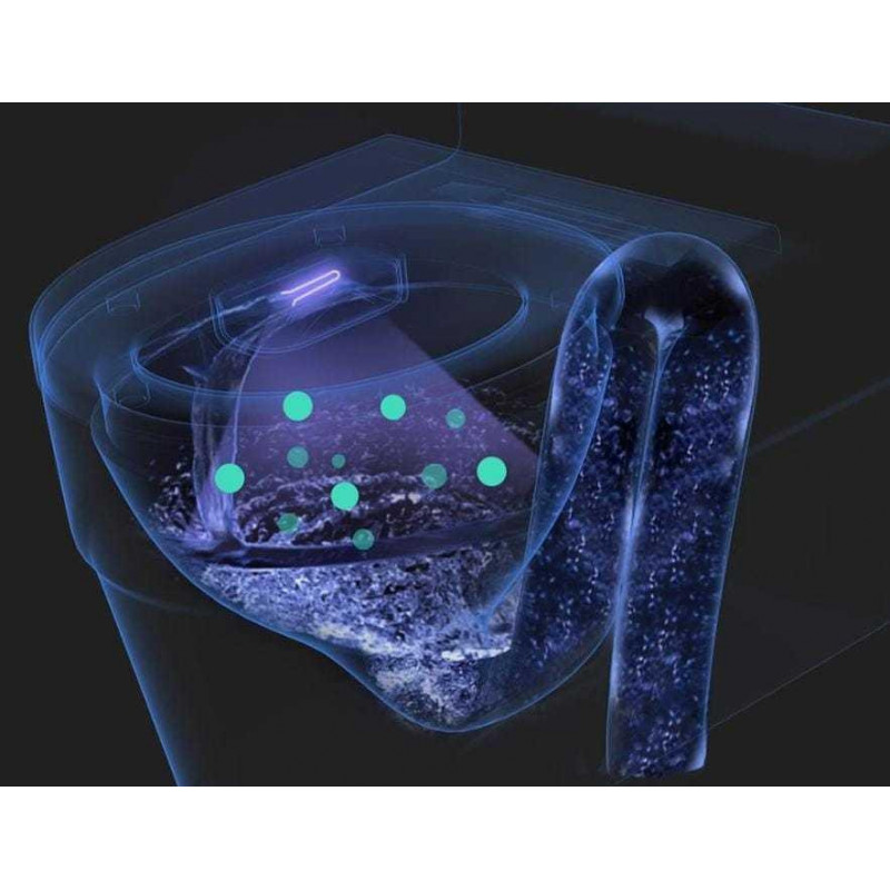 Автоматичен уред/робот за дезинфекция на повърхности Xiaomi Xiaoda, Li-Ion 3600 mAh, UV светлина и озон, 99.9% стерилизация, LED индикатори, Бял