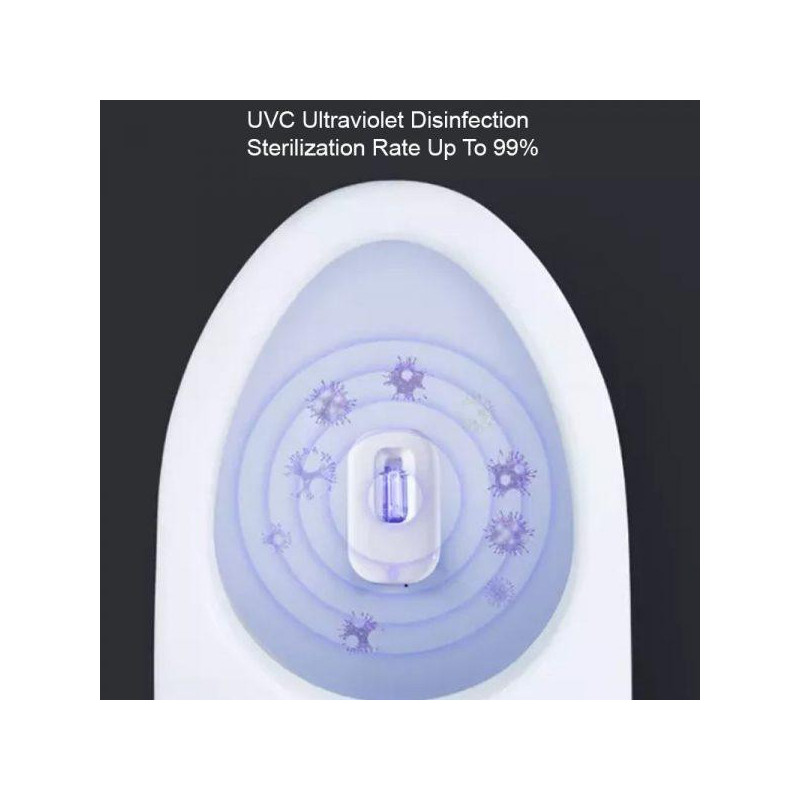 Автоматичен уред/робот за дезинфекция на повърхности Xiaomi Xiaoda, Li-Ion 3600 mAh, UV светлина и озон, 99.9% стерилизация, LED индикатори, Бял