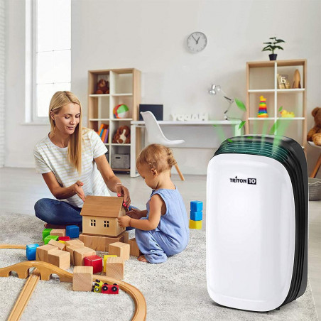 Влагоабсорбатор Attractive TRITON 10, 175W, 1.8 л, 10л/24ч, R290, Таймер, Автоматичен дефрост, Сензор за влажност, Бял/черен