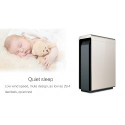 Пречиствател за въздух Attractive Oberon 350, 85W, За до 65 м2, 350 м3/ч, 3 скорости, WiFi, Йонизация, Интелигентни сензори, Дистанционно, Тъчскрийн, Бял/черен