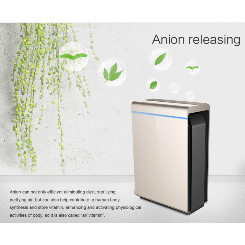 Пречиствател за въздух Attractive Oberon 350, 85W, За до 65 м2, 350 м3/ч, 3 скорости, WiFi, Йонизация, Интелигентни сензори, Дистанционно, Тъчскрийн, Бял/черен