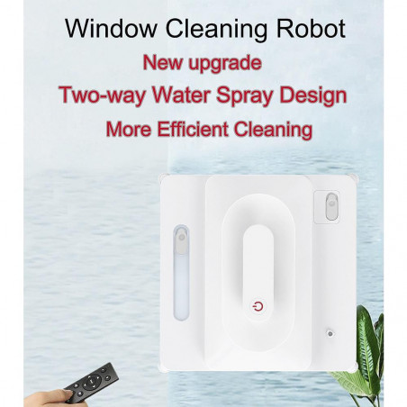 Робот за почистване на прозорци Spider SPRAY 2, 75W, 50 мл, 3800Pa, 3 модела за движене, Вградена батерия, Спрей функция, Бял