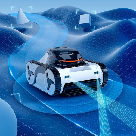 Безкабелен робот за почистване на басейн Fairland X-Warrior X60, 110W, 10 Ah, SMART, За до 200 м2, Автономия до 6 часа, Full-Inverter, 3D S Path, Бял