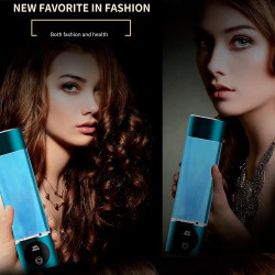 Преносима бутилка за водородна вода Elixir,1.2W, Батерия 1800 mAh, 260 мл, OLED дисплей, USB зареждане, Сребрист