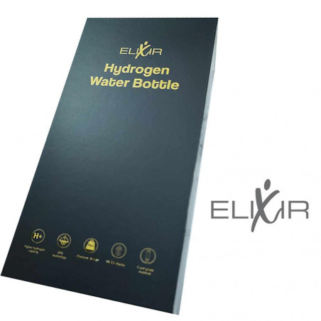 Преносима бутилка за водородна вода Elixir,1.2W, Батерия 1800 mAh, 260 мл, OLED дисплей, USB зареждане, Сребрист