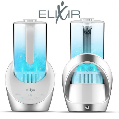 Кана за водородна вода Elixir, 15W, 1.6 л, Тъч скрийн, 1200 PPB, Сменяем филтър, Бял/сив