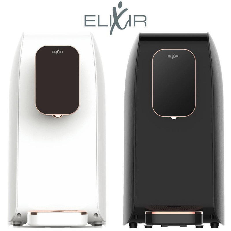 Диспенсър за пречистване и затопляне на чешмяна вода ELIXIR, 2100W, 38-99C, Обратна осмоза, Минерално обогатяване, Черен