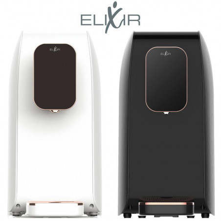 Диспенсър за пречистване и затопляне на чешмяна вода ELIXIR, 2100W, 38-99C, Обратна осмоза, Минерално обогатяване, Черен
