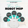 Робот за миене на подове Everybot TS300,  27W, 300 мл, Мокро/Сухо, Автономност до 200 мин, 6 режима, Сензор против падане/блъскане, Бял