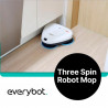 Робот за миене на подове Everybot TS300,  27W, 300 мл, Мокро/Сухо, Автономност до 200 мин, 6 режима, Сензор против падане/блъскане, Бял