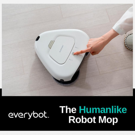 Робот за миене на подове Everybot TS300, 27W, 300 мл, Мокро/Сухо, Автономност до 200 мин, 6 режима, Сензор против падане/блъскане, Бял