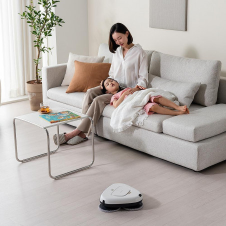 Робот за миене на подове Everybot TS300, 27W, 300 мл, Мокро/Сухо, Автономност до 200 мин, 6 режима, Сензор против падане/блъскане, Бял