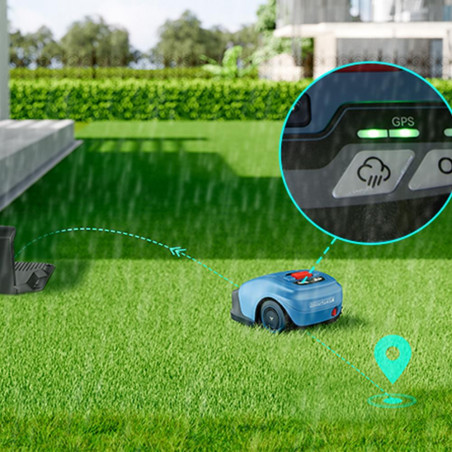 Косачка-робот HOOKII Neomow S, За до 1000 м2, 60 dB, Wi-Fi, 4G, Bluetooth, Автономия до 120 минути, Син