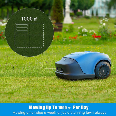 Косачка-робот HOOKII Neomow S, За до 1000 м2, 60 dB, Wi-Fi, 4G, Bluetooth, Автономия до 120 минути, Син