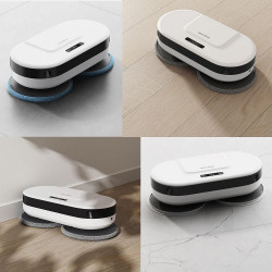 Робот за миене на подове Everybot EDGE 2 RS350, 27W, 210 мл, Мокро/сухо, Автономност до 200 мин, 7 режима, Сензор против падане/блъскане, Бял