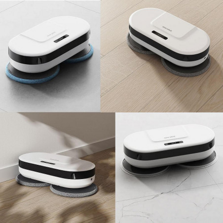 Робот за миене на подове Everybot EDGE 2 RS350, 27W, 210 мл, Мокро/сухо, Автономност до 200 мин, 7 режима, Сензор против падане/блъскане, Бял