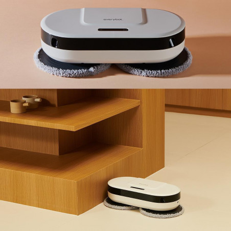 Робот за миене на подове Everybot EDGE 2 RS350, 27W, 210 мл, Мокро/сухо, Автономност до 200 мин, 7 режима, Сензор против падане/блъскане, Бял