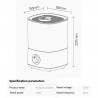 Овлажнител за въздух Xiaomi Lydsto F100S, 25W, 2.5 л, 3 степени, 200 мл/ч, Дисплей, Нощен режим, Таймер, Бял