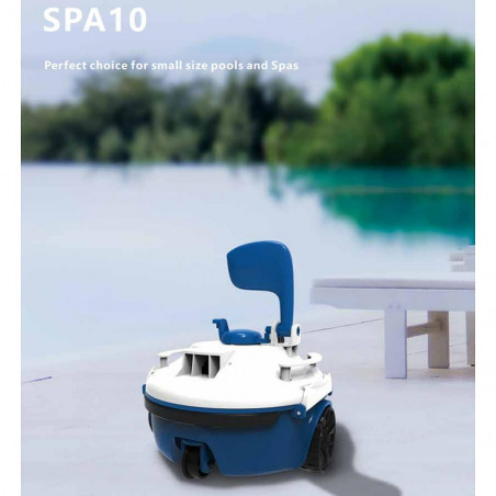 Безкабелен робот за почистване на басейни Wybot SPA 10, 2600 mAh,  28 W, За до 10 м2, 4 колелца, Автономия 30 минути, Син