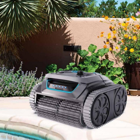 Безкабелен робот за почистване на басейни Wybot S1, 80W, Li-Ion 6400 mAh, За до 120 м2, 6 режима, SMART, Автономия до 200 минути, Self-parking, Auto-reverse, IPX8, Черен