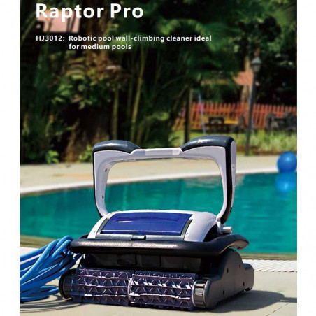 Робот за почистване на басейни Wybot Raptor Pro, 150W, За до 200 м2, 3 режима на почистване, 3 режима на движение, Троен мотор, Черен