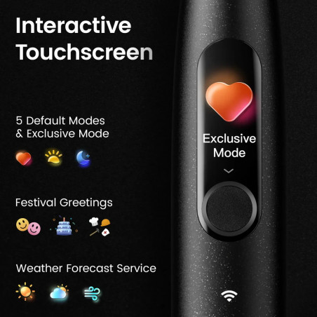 Електрическа четка за зъби Oclean X Ultra 20, AI гласов асистент, 84000 об/мин, Wi-Fi, Bluetooth, Touch screen, До 40 дни автономност, Зелен
