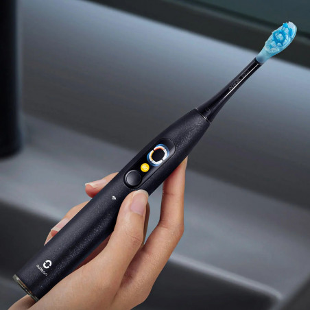 Електрическа четка за зъби Oclean X Ultra 20, AI гласов асистент, 84000 об/мин, Wi-Fi, Bluetooth, Touch screen, До 40 дни автономност, Черен