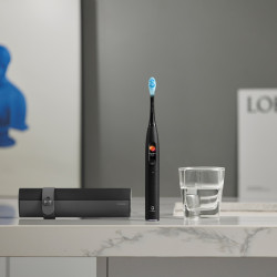 Електрическа четка за зъби Oclean X Ultra 20 S, 84000 об/мин, AI, Интелигентни сензори, Bluetooth, Wi-Fi, Адаптация към ортодонтско лечение, LED, 3 глави, Черен